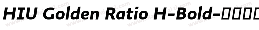 HIU Golden Ratio H-Bold字体转换